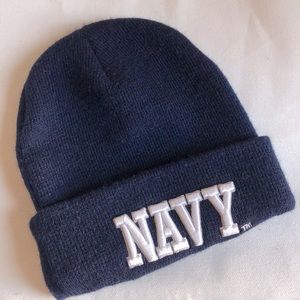 Navy Beanie Unisex Kids Navy blue